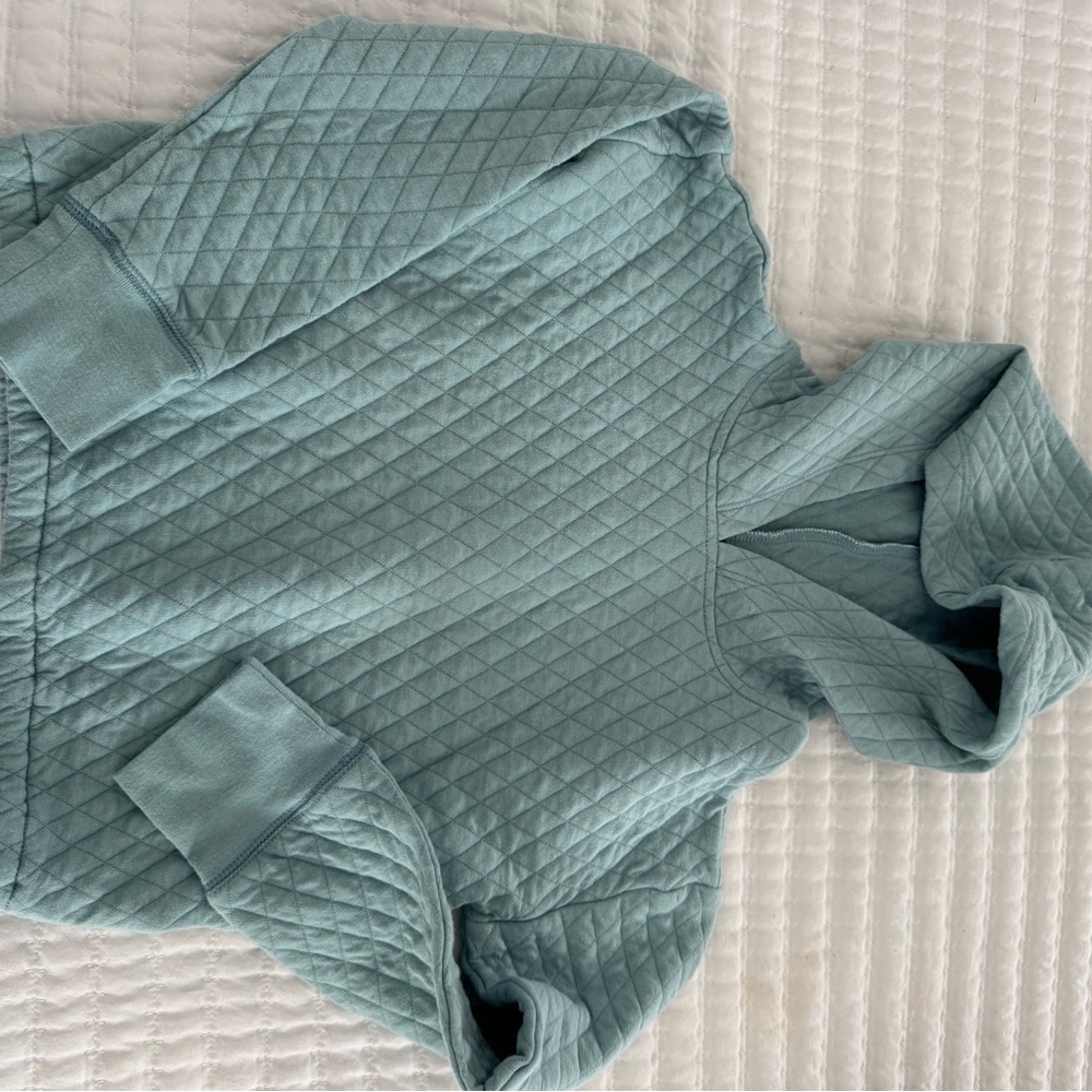 OshKosh B'gosh Quilted Light Blue/green Hoodie